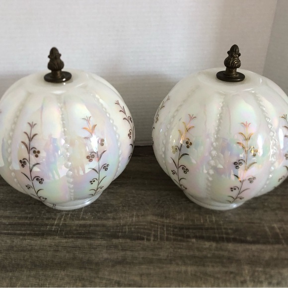 Vtg Pearlescent Globe Light Shades - Picture 2 of 16